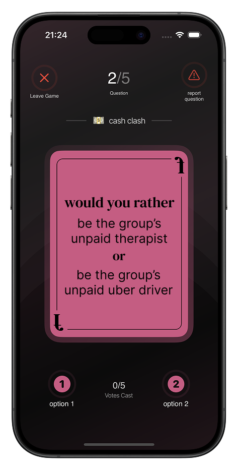 Would You Rather in-app
